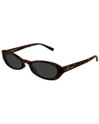 Saint Laurent - Eyewear Oval Frame Sunglasses - Lyst