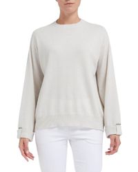 Brunello Cucinelli - Crew Neck Long-Sleeved Sweatshirt - Lyst