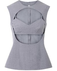 Jil Sander - Cut-Out Sleeveless Top - Lyst