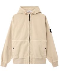 Stone Island - Logo Patch Zip-Up Hoodie - Lyst
