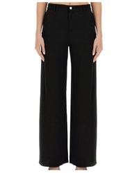 Moschino - Wide-Legged Button Casual Pants - Lyst