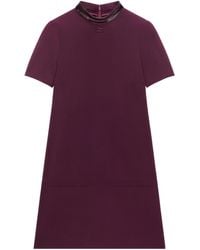 Courreges - Vinyl-Collar A-Line Mini Dress - Lyst
