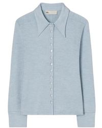 Tory Burch - Silk Polo Cardigan - Lyst