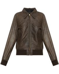 R13 - Boyfriend Distressed Leather Jacket - Lyst