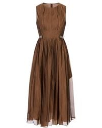 Max Mara - 'S Stmwally Pleated Sleeveless Midi Dress - Lyst