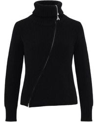 Patrizia Pepe - Long-Sleeve Zip-Up Sweater - Lyst