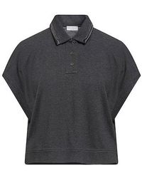 Brunello Cucinelli - Solid Color Short-Sleeve Polo Shirt - Lyst