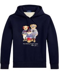 Ralph Lauren - Polo Polo Bear Printed Drawstring Hoodie - Lyst