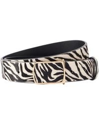 Isabel Marant - Zebra-Print Calf Hair Belt - Lyst