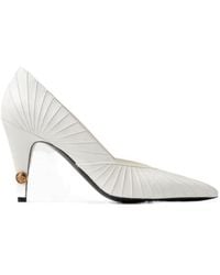 Versace - Gianni Pleated Heeled Pumps - Lyst