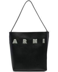 Marni - Logo Patch Shoulder Bag - Lyst