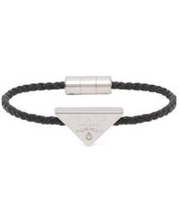 Prada - Braided Nappa Leather Bracelet - Lyst