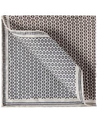 Brunello Cucinelli - Silk Geometric-Pattern Pocket Square - Lyst
