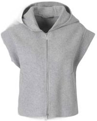 Peserico - Hooded Knit Vest - Lyst