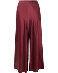 Leset - Barb Draped Satin Wide-Leg Pants - Lyst