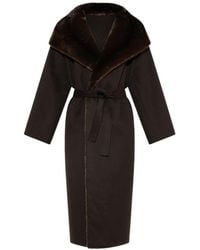 Yves Salomon - Double-Faced Wool Coat: Cashmere And Mink Fur - Lyst