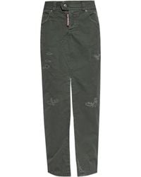 DSquared² - Slit-Detailed Distressed Maxi Skirt - Lyst