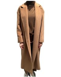 Max Mara - Studio Giambo Brushed Finish Belted Coat - Lyst