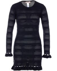 Twinset - Ruffled Short Knitted Dress - Lyst