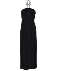 Magda Butrym - Pearl-Detail Halterneck Midi Dress - Lyst