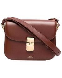 A.P.C. - Grace Logo Printed Small Shoulder Bag - Lyst