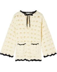 Zimmermann - Aster Crochet Tunic Top - Lyst