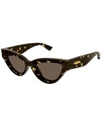 Bottega Veneta - Eyewear Sharp Cat-Eye Frame Sunglasses - Lyst
