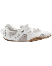 Acne Studios - Leather Lace-Up Sneakers - Lyst