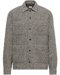 Moncler - Melange Logo Patch Button-Up Shirt - Lyst