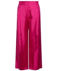 Marella - Silk Twill Trousers - Lyst