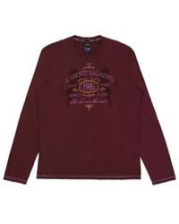 Armani Jeans - Printed Long-Sleeved T-Shirt - Lyst