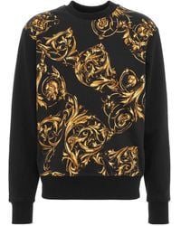 Versace - Baroque-Print Long-Sleeve Sweatshirt - Lyst