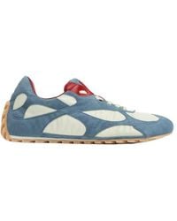Bottega Veneta - Orbit Flash Low-Top Suede And Nylon Sneakers - Lyst