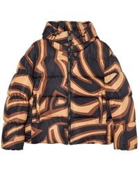 PUCCI - Pucci Abstract Printed Hooded Padded Jacket - Lyst