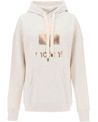 Isabel Marant - Isabel Marant Étoile Logo Printed Drawstring Hoodie - Lyst