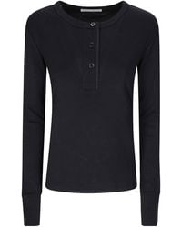Studio Nicholson - Roane Long Sleeve Henley Top - Lyst