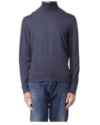 Fay - High Neck Wool Knitwear - Lyst