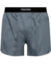 Tom Ford - Logo-Waistband Silk-Blend Boxer Shorts - Lyst