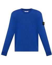 Stone Island - Logo Patch Crewneck Jumper - Lyst