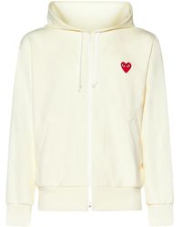 COMME DES GARÇONS PLAY - Comme Des Garçons Play Heart Logo Patch Zip-Up Hoodie - Lyst