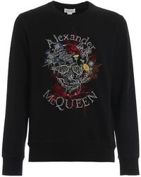 McQueen - Round Collar Long Sleeve Sweater - Lyst