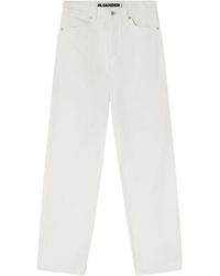 Jil Sander - Button Detailed Straight Leg Jeans - Lyst