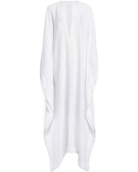 Alaïa - Alaïa Loose Fit V-Neck Kaftan Dress - Lyst