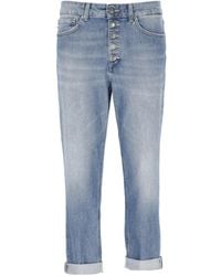 Dondup - Jewel Button Straight-Leg Jeans - Lyst
