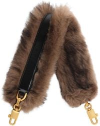 Dolce & Gabbana - Shearling And Palmellato Calfskin Bag Shoulder Strap - Lyst
