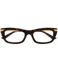 Bottega Veneta - Eyewear Classic Rectangular Eyeglasses - Lyst