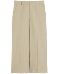 Weekend by Maxmara - Cotton And Linen Canvas Trousers - Lyst