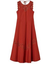 Twinset - Poplin Embroidered Dress - Lyst