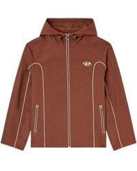 DIESEL - J-Hives Logo-Appliqué Hooded Jacket - Lyst