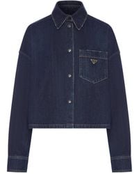Prada - Button-Up Denim Jacket - Lyst
